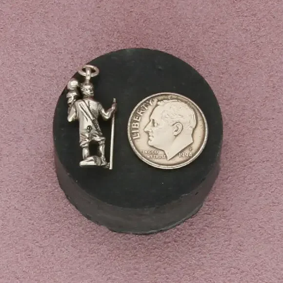 sterling silver vintage 3d catholic saint christopher with child charm pendant - Picture 3 of 3